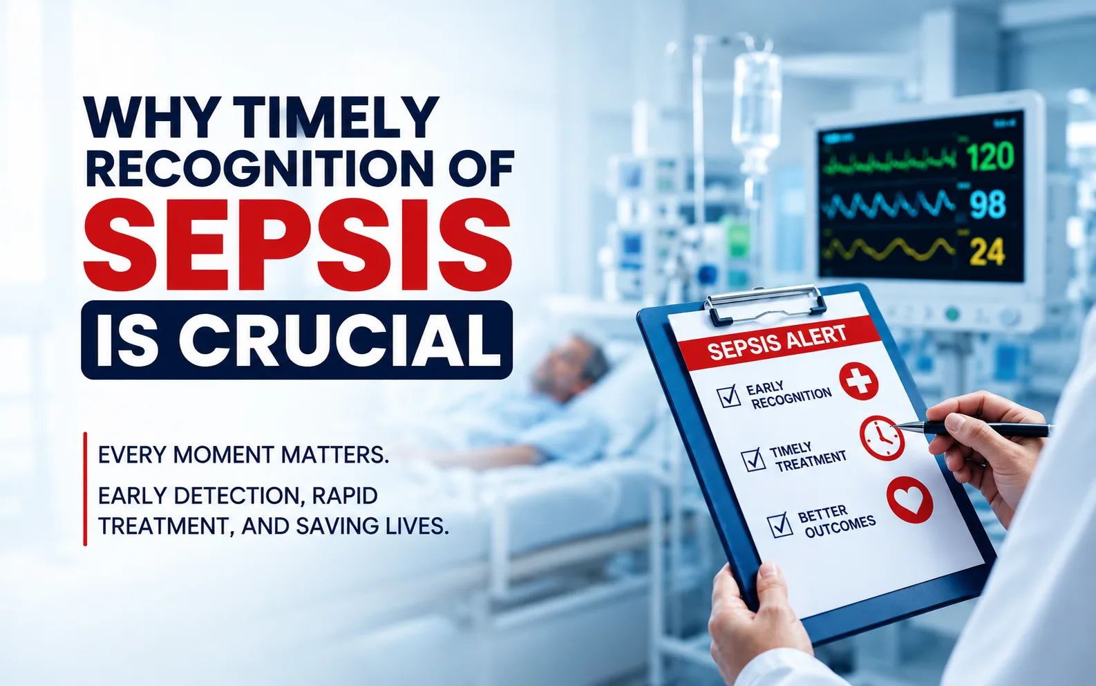 Healthcare team responding to an early sepsis detection alert